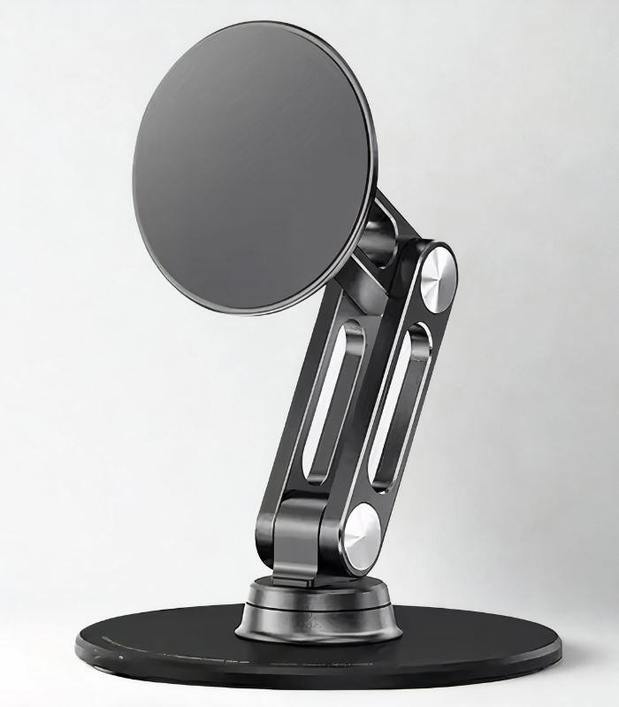 Support Magnétique Rotatif 360° – Design Métal Compact et Polyvalent