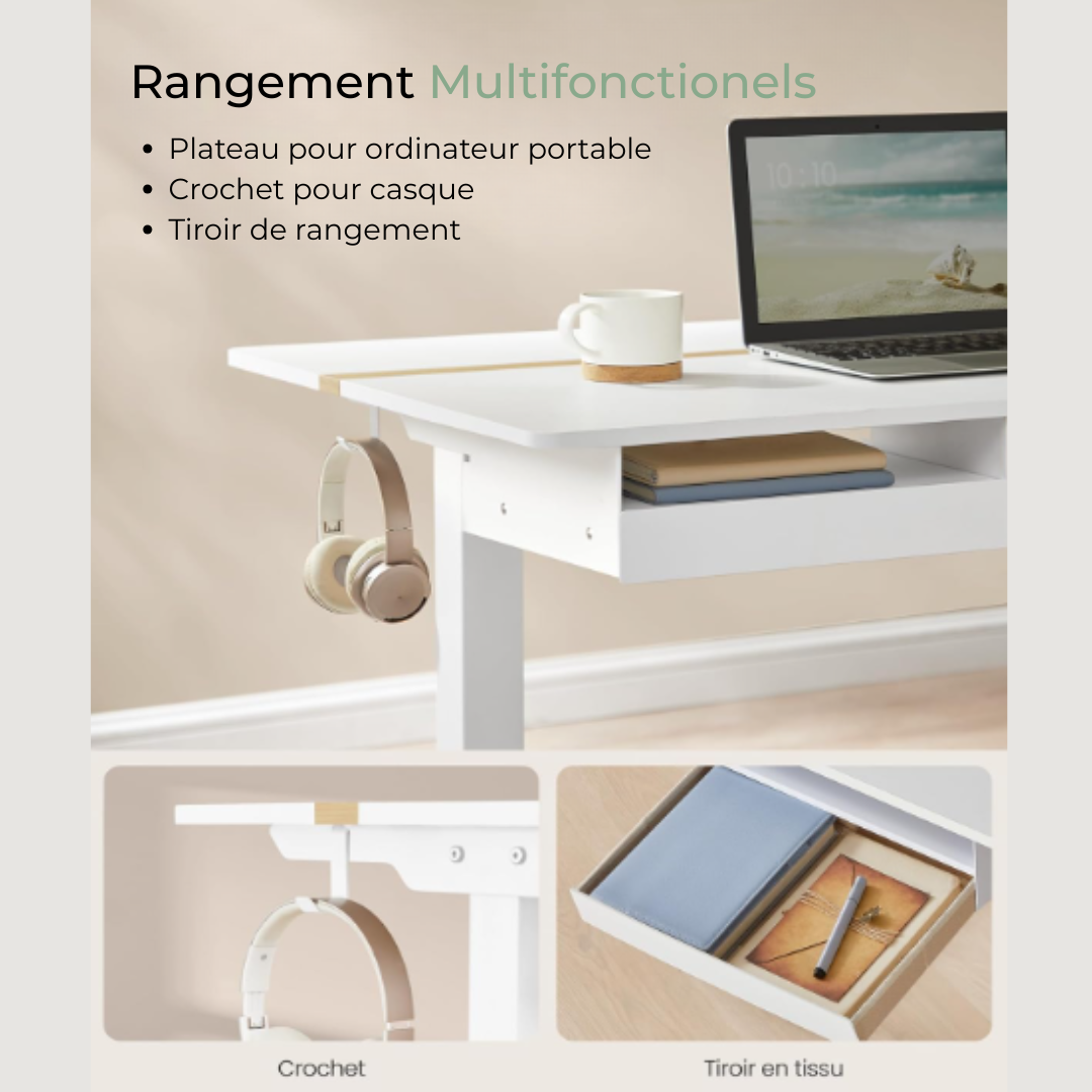 Bureau assis debout électrique - Performance ErgoFlow Pro