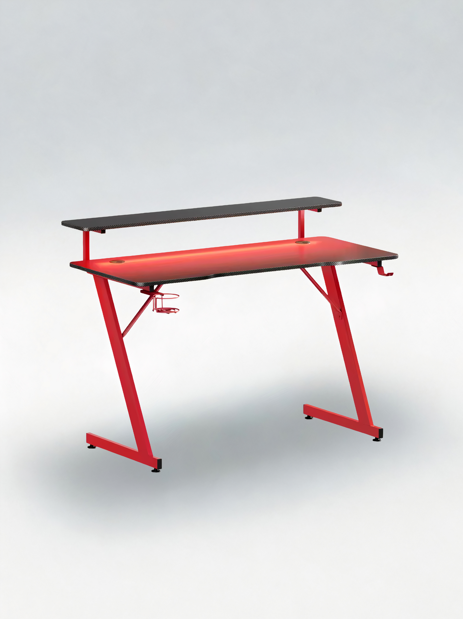 ErgoX Nova – Bureau Gamer LED, Porte-Gobelet & Crochet Casque