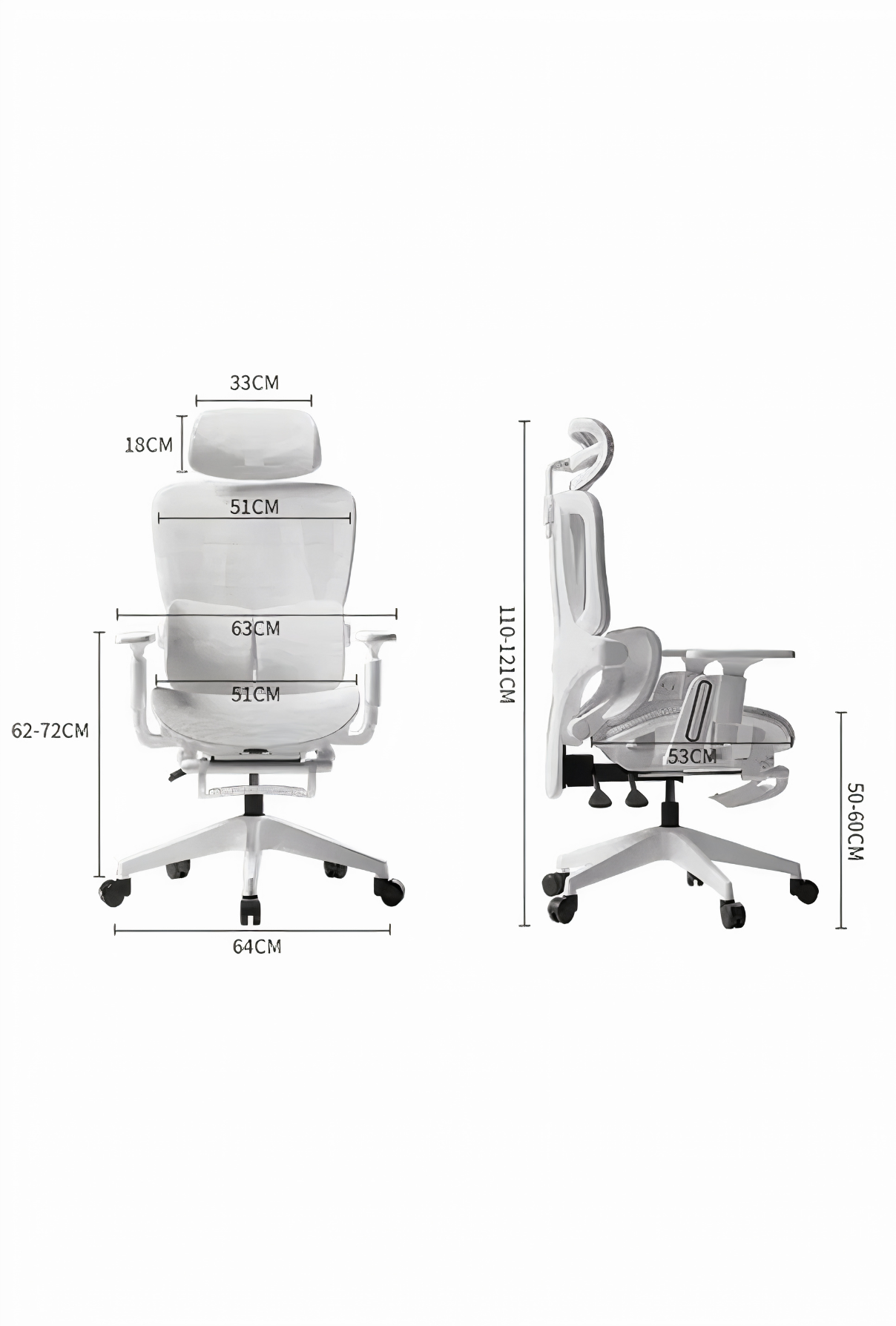 ErgoNet X – Chaise de Bureau Ergonomique Maille Premium avec Soutien Postural et Inclinaison