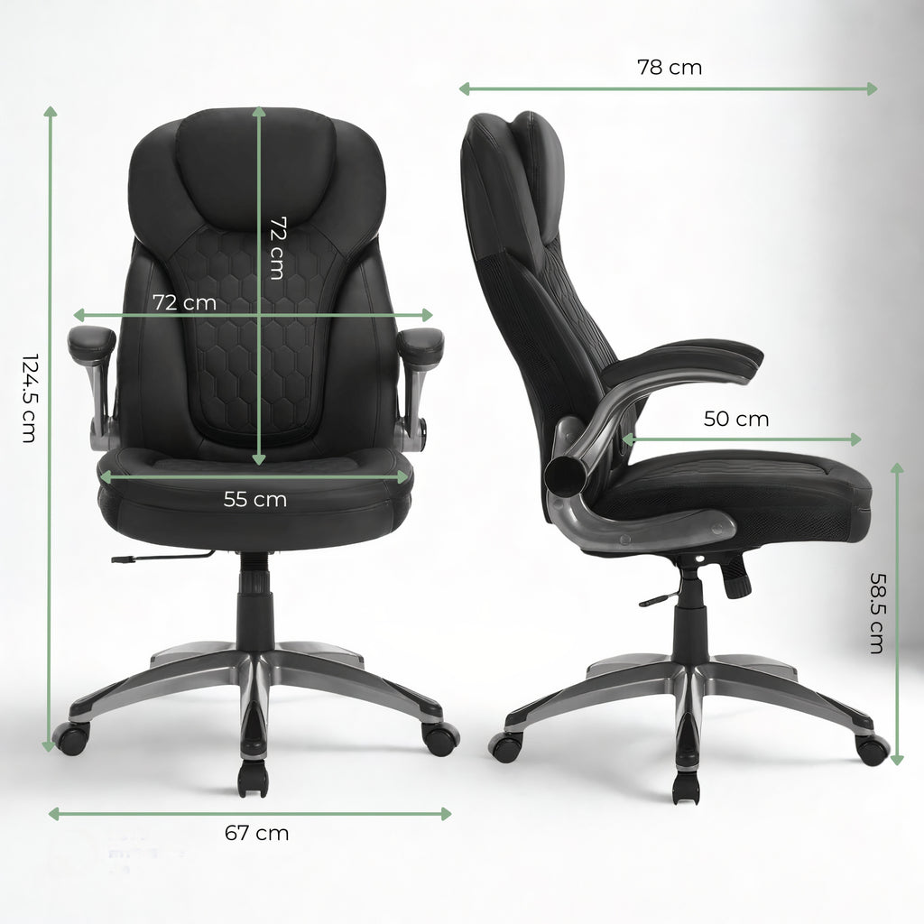Chaise de bureau ErgoFlex – Ergonomique, dossier rembourré