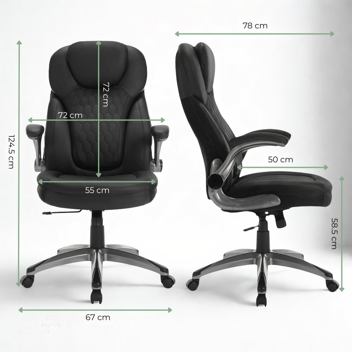 Chaise de bureau Ergonomique, dossier rembourré - ErgoFlex