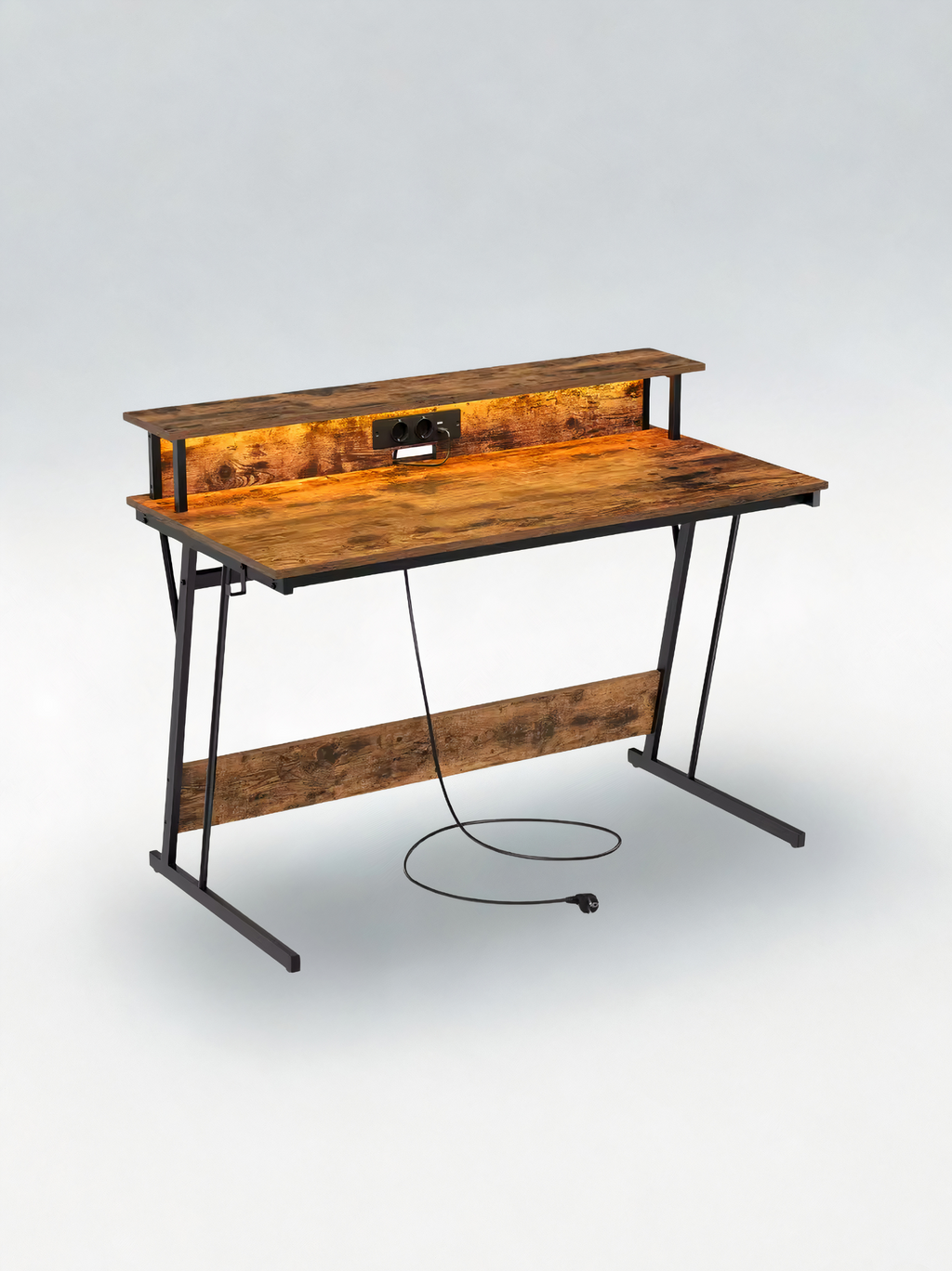ErgoX One - Bureau Gamer LED & Multiprise intégrées