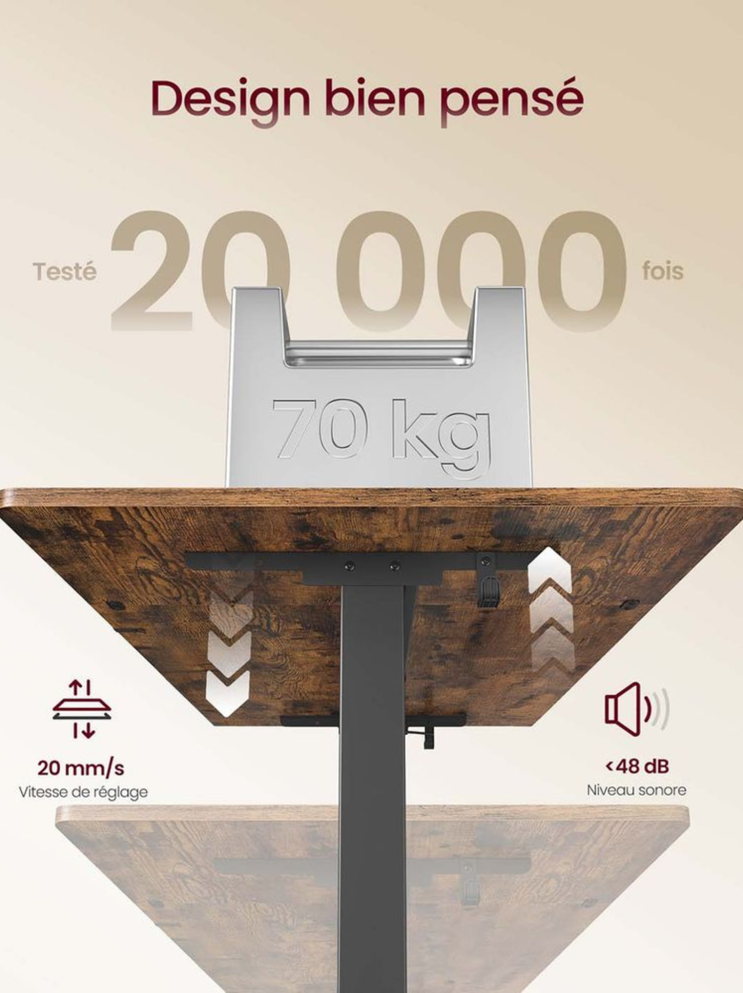 Bureau assis debout électrique - Ergoflow Lift