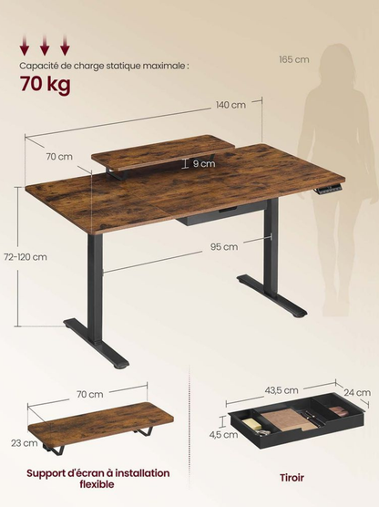 Bureau assis debout électrique - Ergoflow Lift