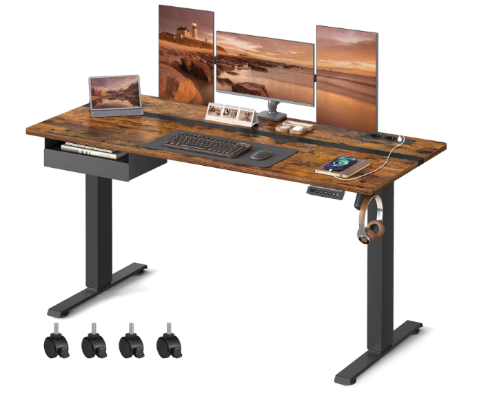 Bureau assis debout électrique - 160 cm x 70 cm – Performance ErgoFlow Pro